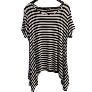 ⚡2/$25-Baila striped asymmetrical tunic